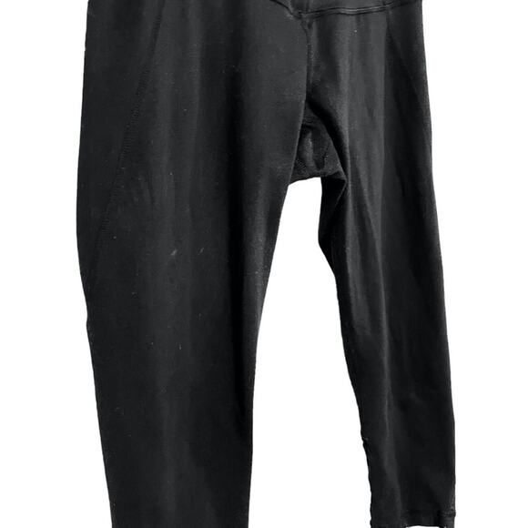 ZELLA Black Cropped Skinny Pull On Workout Athletic Stretch Knit Leggings S - Picture 6 of 16